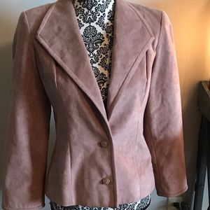 Vintage blush suede blazer jacket size medium